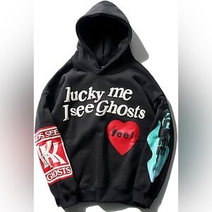 Lucky I See Ghosts Hoodie Kids See Ghosts Men's West Rapper Hoodie